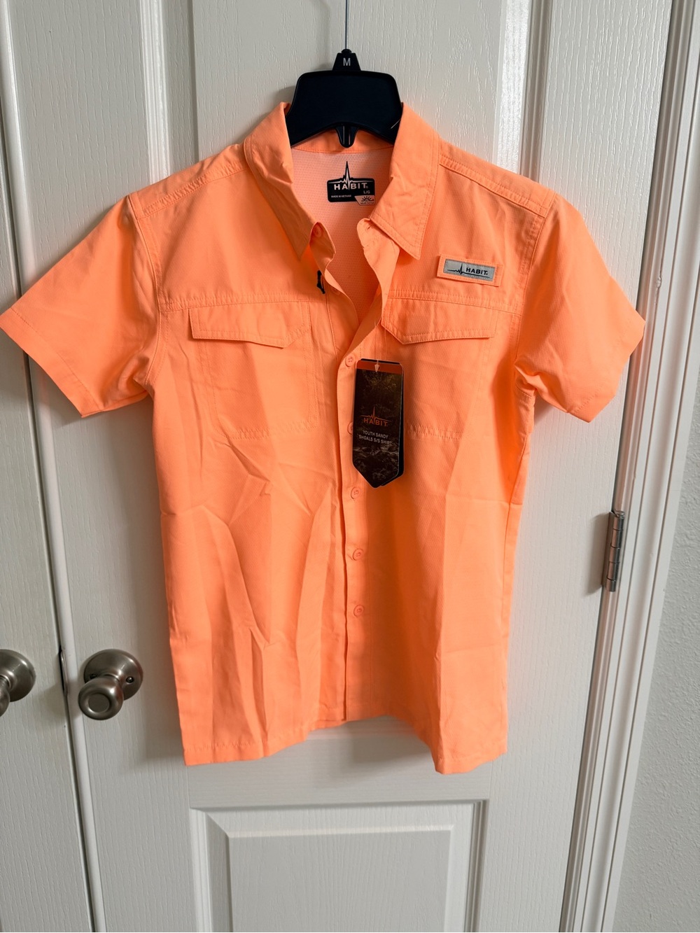 Habit Shandy Performance Short Sleeve Youth Large Shirt NWT (has stain)
